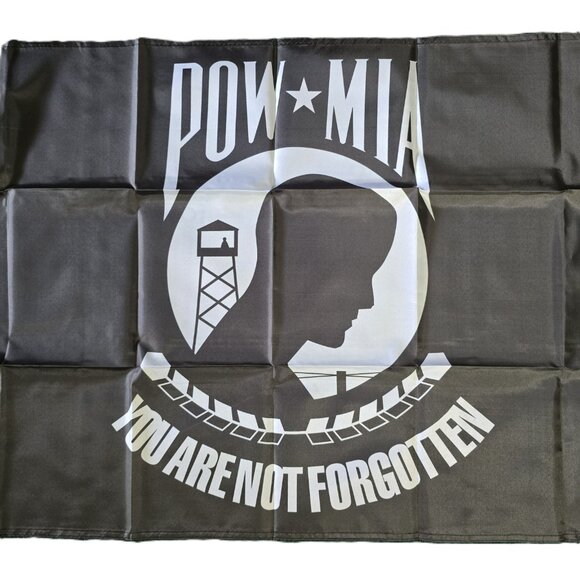 POW MIA Flag 2x3 You Are Not Forgotten NEW Prisoner Of War House Banner Grommets - Picture 2 of 4